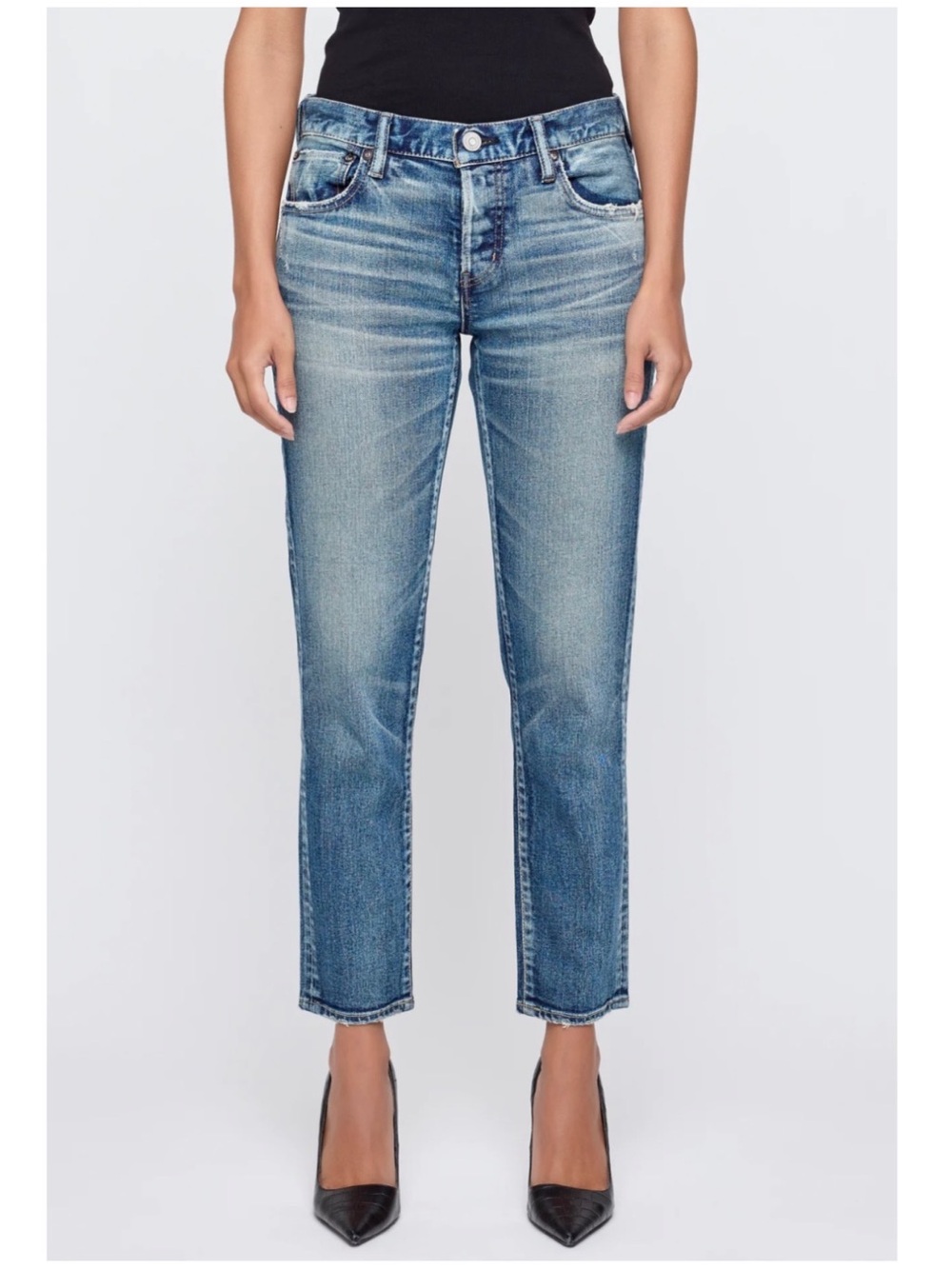 Moussy Vintage Women’s Sz 27 Tapered Jeans Cotton Alice Mid Rise $380